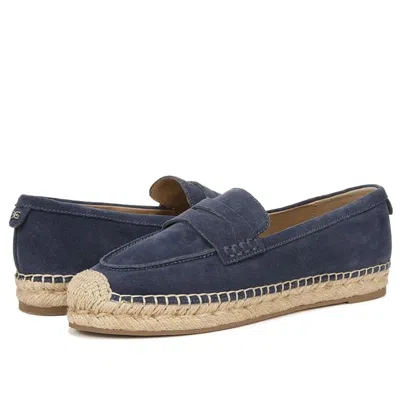 Sam Edelman Women's  Kai Loafers Hudson Blue Moc Toe Espadrille Hawk1082