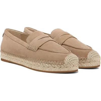 Sam Edelman Women's  Kai Loafers Tuscan Taupe Suede Moc Toe Espadrille Hawk3225 In Multi