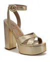 Sam Edelman Savannah Ankle Strap Platform Sandal In Gold