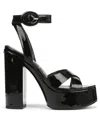 Sam Edelman Savannah Ankle Strap Platform Sandal In Black