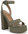 Sam Edelman Savannah Ankle Strap Platform Sandal In Green