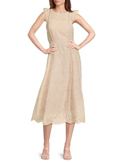 Sam Edelman Women's Schiffli A-line Midi-dress