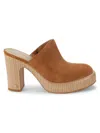 Sam Edelman Shiloh Leather Heel Mule In Brown