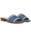 Sam Edelman Stevie Slide Sandal In Blue Multi Woven Denim