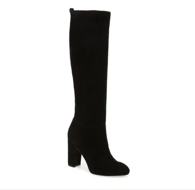 Sam Edelman Women's Suede Leather Knee-high Tall Pull On Boots In Black