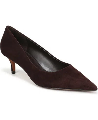 Sam Edelman Summer Pointed Toe Kitten Heel Pump In Brown