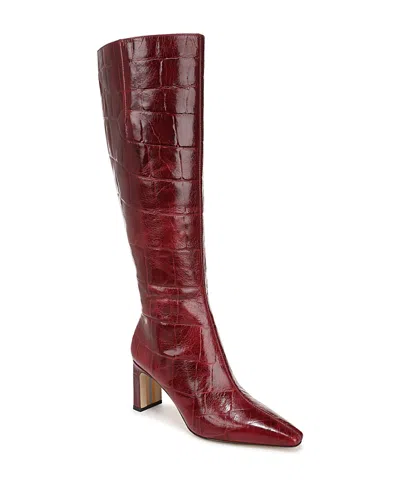 Sam Edelman Women's Sylvia 2 Leather Tall Boots In Red