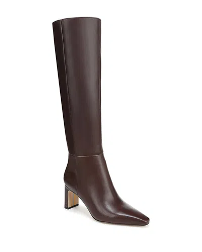 Sam Edelman Women's Sylvia Extra Wide Calf Pointed Toe High Heel Boots In Animal Print