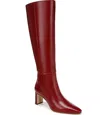 Sam Edelman Sylvia Wide Calf Knee High Boot Cabernet Red Leather In Burgundy