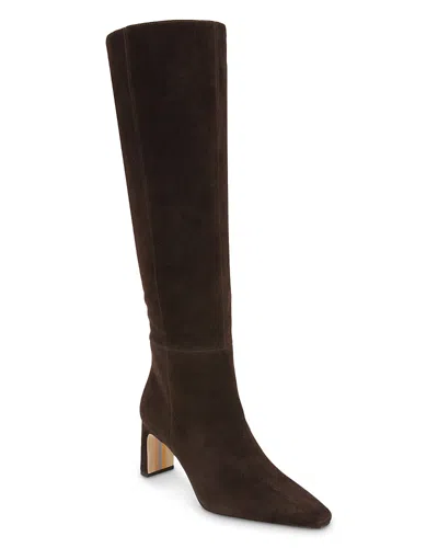 Sam Edelman Sylvia Womens Suede Tall Knee-high Boots In Brown