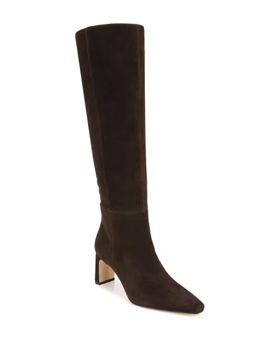 Sam Edelman Sylvia Womens Suede Tall Knee-high Boots In Brown