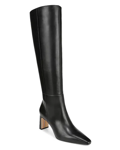 Sam Edelman Women's Sylvia Wide Calf Pointed Toe High Heel Boots In Black
