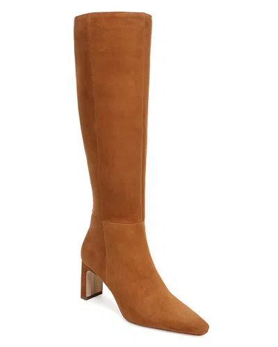 Sam Edelman Women's Sylvia Wide Calf Pointed Toe High Heel Boots In Brown