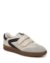 Sam Edelman Talia Womens Leather Velcro Casual And Fashion Sneakers In Ivory Haze/stone Gray