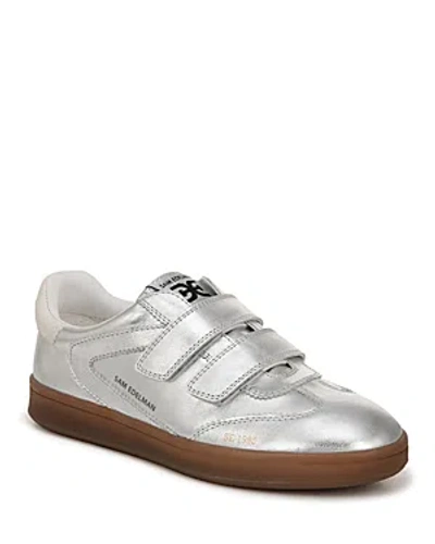 Sam Edelman Women's Talia Strap Low Top Sneakers In Silver