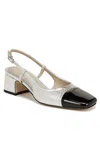 Sam Edelman Women's Tarra Slingback Heel In Soft Silver/black In Multi
