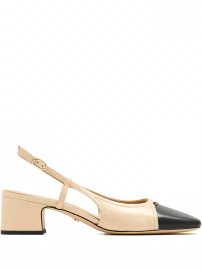 Sam Edelman Women's Tarra Two-tone Block-heel Slingback Sandal In Summersand In Multi
