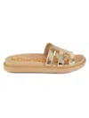 Sam Edelman Valeri Platform Slide Sandal In Gold Leaf