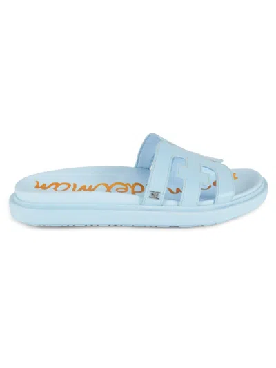 Sam Edelman Women's Valerie Leather Sandals In Riveria Blue
