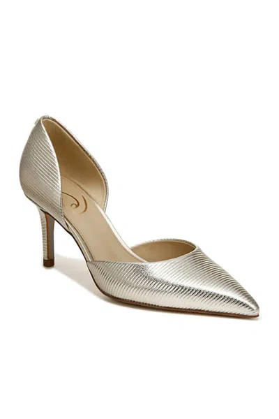 Sam Edelman Women's Viv Pointed Toe Pump In Platinum In Silver