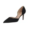 Sam Edelman Victoria Pointed Toe Pump Black Leather In Black