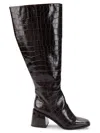 SAM EDELMAN WOMEN'S WADE EMBOSSED LEATHER KNEE HIGH BOOTS