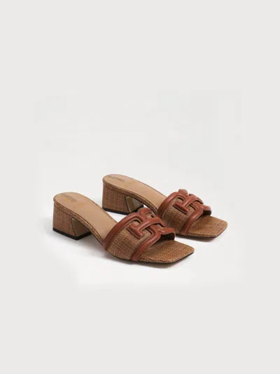 Sam Edelman Women's Waylon Block Heel Slide In Cognac In Green