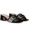 Sam Edelman Women's Waylon Square Toe Logo Block Heel Sandals In Black,natural