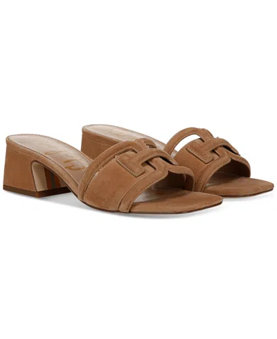 Sam Edelman Women's Waylon Block-heel Slide Sandals In Cyprus Tan Suede