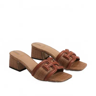 Sam Edelman Women's Waylon Slide Sandal In Rich Cognac/cuoio Weave