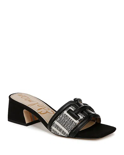 Sam Edelman Women's Waylon Square Toe Logo Block Heel Sandals In Multi