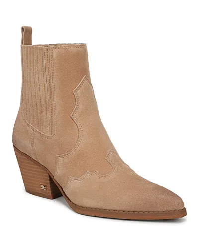 Sam Edelman Women's West Leather Booties In Brown