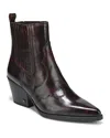 Sam Edelman West Ankle Boot Merlot Leather In Burgundy