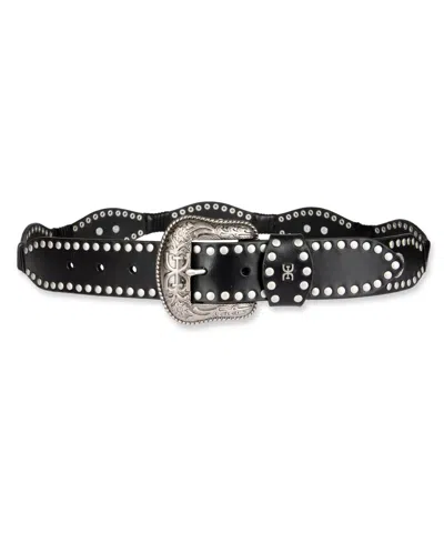SAM EDELMAN WOMEN'S WESTERN CONCHO SCALLOPED BELT