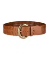 Sam Edelman Laced Leather Belt In Tan