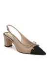 Sam Edelman Willette Slingback Pointed Cap Toe Pump In Soft Beige
