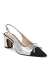 Sam Edelman Women's Willette Bow Slingback Pumps In Soft Silver