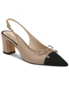 Sam Edelman Willette Slingback Pointed Cap Toe Pump In Soft Beige