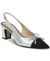 Sam Edelman Women's Willette Bow Slingback Pumps In Soft Silver