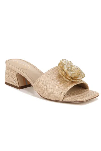 Sam Edelman Women's Winsley Block Heel Slide Sandal In Natural In White