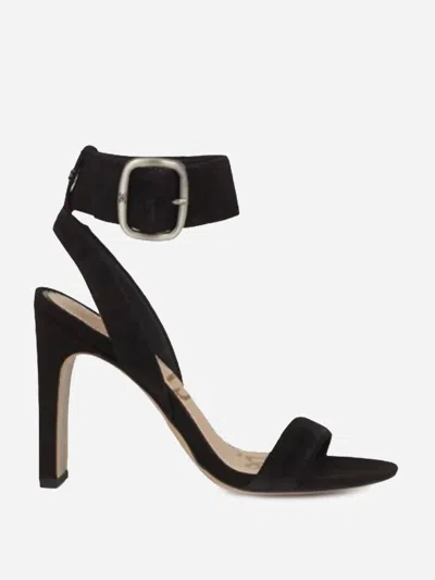 Sam Edelman Women's Yola Suede Strap Heel In Black