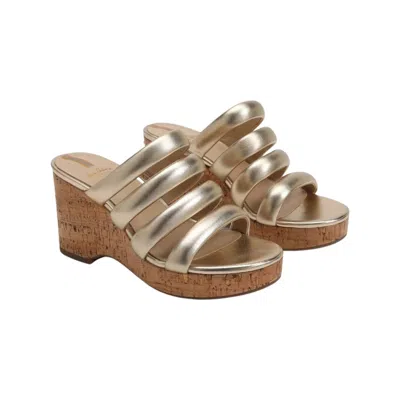 Sam Edelman Women's Yuki Wedge Sandals In Gold Leaf In Multi