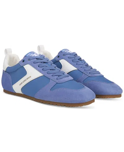 Sam Edelman Zaria Lace Up Sneaker Blue Breeze Suede