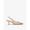 Sam Edelman Bianka Slingback Mesh Pointed Toe Pump In Nude