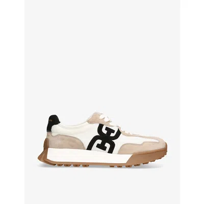 Sam Edelman Womens  Langley Suede And Mesh Low-top Trainers In Sand