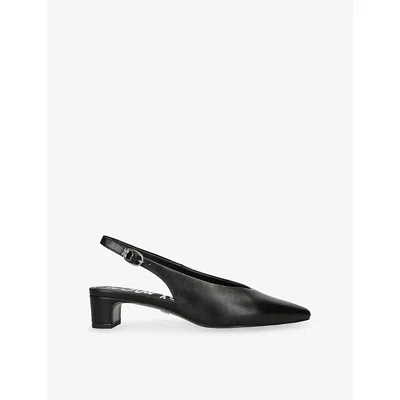 Sam Edelman Womens Black Ronnie Leather Slingback Courts Eur 37 / 4 Uk