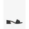 Sam Edelman Womens Black Waylon Woven And Leather Block-heel Mules Eur 38/5 Uk