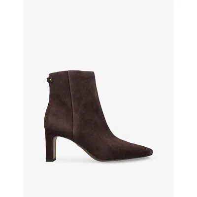 Sam Edelman Womens Brown Saige Suede Heeled Ankle Boots Eur 38/5 Uk