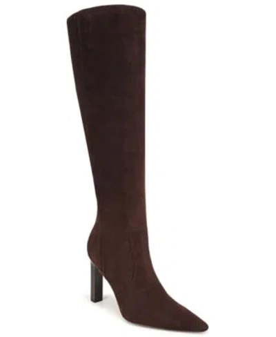 Sam Edelman Womens Cassie Zipper Tall Boots Regular Wide Calf In Brown