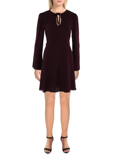 Sam Edelman Womens Chiffon Double-v Mini Dress In Multi
